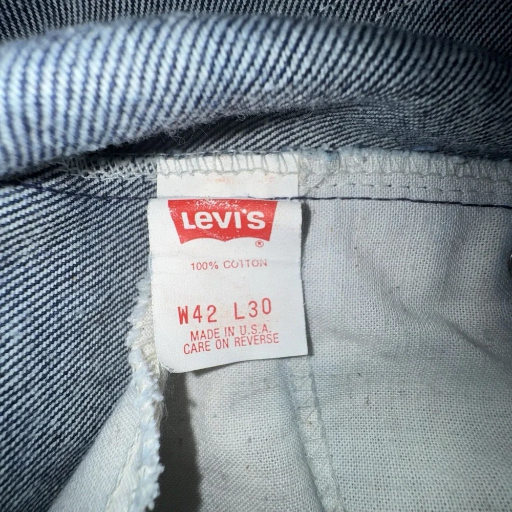 Vtg 90s Levi's 517 Orange Tab High Rise Bootcut Denim Jeans Made in USA Men 42